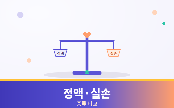치매간병보험 정액형 실손형 비교 일러스트